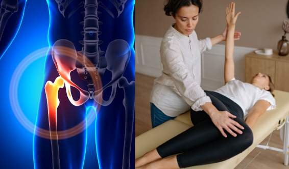 Rééducation après prothèse de hanche — kinésithérapie à domicile au Maroc
